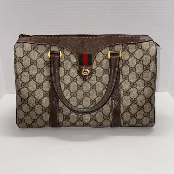 100% Authentic Vintage GUCCI Sherryline Boston Bag - Picture 1 of 15